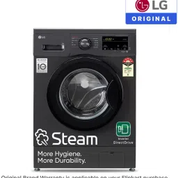 lg 9 kg 5 Star with Steam, Inverter Direct Drive, 6 Motion Direct Drive, Touch Panel and 1400 RPM Fully Automatic Front Load with In-built Heater Black image 2