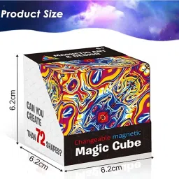 littlepaws Magic Puzzle Shape Shifting Puzzle, 3D Magnetic Cube, Transform Into 72 Shapes image 5