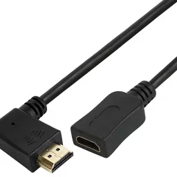 STORITE HDMI Cable 0.22 m High Speed Gold Plated Right Angle 90 Degree Hdmi Male to Female Extension Cable fire tv stick, Laptop/PC, LCD/LED TV, Xbox, PS3/PS4-24