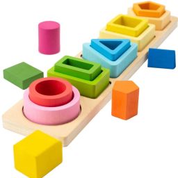 Wooden Colour and Shape Sorter Toy | Montessori Toys-image-2