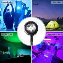 icall Flexible Sunset Light with 7 Colors + 13 Functional Modes for Amaze Car & SUVs Single Disco Ball image 5