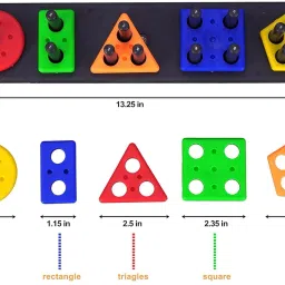 dinzopt Geometric Shape Sorting Board image 2