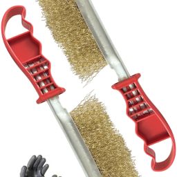 2Pc Wire Hand Knife Brush Metal Cleaner Scourer Rust Paint Removing Tool Handle Scratch Brush-image-6