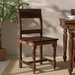 mudramark from pepperfry Siramika Sheesham Wood Dining Chairs In Provincial Teak Finish (Set Of 2)-picture-8
