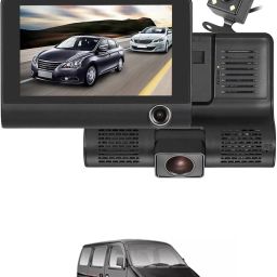 170 Degree/3 Lens G-Sensor 4Inch 3 Way DVR Video Recorder For Car Black LCD-image-20