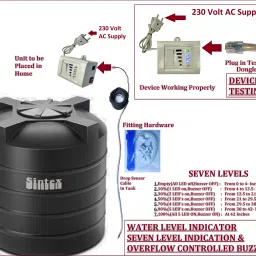 KHAN ELECTRICALS Water level Indicator :10 Meters Wired Sensor Security System image 4