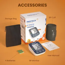 Medtech BP-18 Digital Blood Pressure Monitor – Type-C Rechargeable, Large Display Bp Monitor image 5