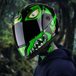Bali 3D Decal with Unbreakable PC Visor ABS Material Unisex Motorbike Helmet-image-95