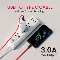 Portronics Type C 3 A 1 m Silklink 3A USB to Type C Fast charging Cable for Lightning Devices, Premium Silicon Cable image 5