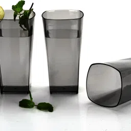 (Pack of 4) Unbreakable Crystal Clear Sparkle Glass Set For Water,Juice,Beer,Wine (Pack 4) Glass Set Water/Juice Glass-image-28