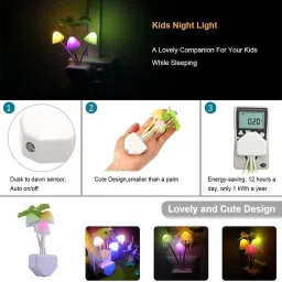 rb point Mushroom Lamp Automatic Sensor Light Multi-Color Changing Best Night Avatar LED Bulbs Night Lamp image 4