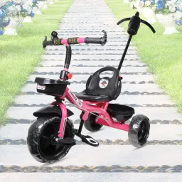 Kids |Baby Trike |Tricycle for Kids| Boys| Girls Age 2 to 5 Years PATH PINK HANDLE 3016 VY Tricycle-image-10