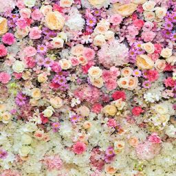Spring Roses Flowers Wall Design Printed Fabric Backdrop(5Ft Height & 8Ft width)-image-49