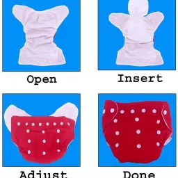 profecto CARE 4 IN ONE DAILY USE COMBO OF 2 CLOTH DIAPER AND 2 DIAPER INSERT PADSFOR BABY image 5