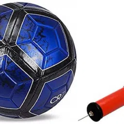 CR 7 Blue Football With Air Pump Free Football - Size: 5-image-37