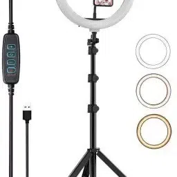 OSMAYO 10" Ring Light with 7ft Tripod Stand with Phone Holders, Magicfun Led Ring Light Ring Flash-46