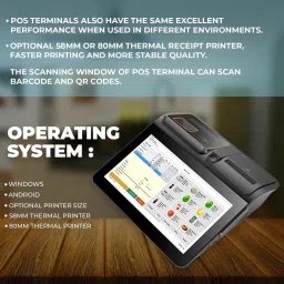 Shreyans 11.6 inch Touch Pos Machine With 80mm Inbuilt Core i3 (4 GB DDR4/64 GB SSD/Windows 10 Home/11.5 Inch Screen/D1 Windows Touch Pos) image 3