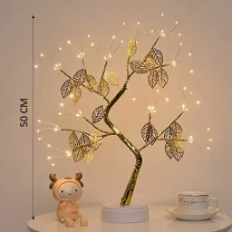 bella faccia LED Tabletop Bonsai Tree Light Touch Switch DIY Artificial Light Tree Lamp Table Lamp image 2