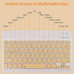 YESMALL keyborad with moues Bluetooth Laptop-size Multi-device Keyboard Compatible with iPad image 5