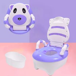 Purple Cute Puppy Baby Potty Seat Chair with Removable Tray and Lid Potty Seat-25