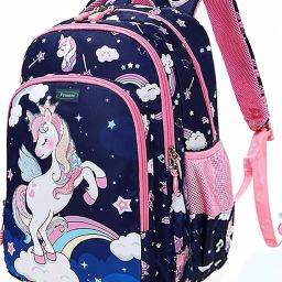 Printed Kids School Bag for Daily Use(RR_Blue_Dancing_Unicorn_25_1M) Waterproof Backpack-picture-13