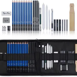 30 Pc Drawing Pencil & Sketch Set, Complete Drawing Kit with Zippered Carry Case Pencil-17