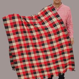 Sprha Wool Checkered Men Shawl-image-60