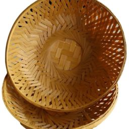 Pure Bamboo Basket Set Of 2 Bamboo Fruit & Vegetable Basket-picture-7