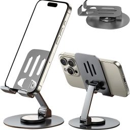 ALORNIKA metal Mobile Stand for Table 360° Rotatable Phone Stand Desk Mobile Holder Mobile Holder-0