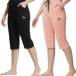 fit n fame Women Black, Pink Capri-picture-28