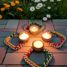 Plastic 4 - Cup Candle Holder Set-image-48