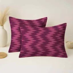 mayfair homes london Magenta Cotton 27x18 Inches Pillow Covers (Set of 2)-picture-43