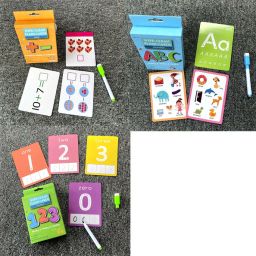 Flash Cards for Toddlers 3 5 Years Old English and Math Learning Cards Pack 3-5