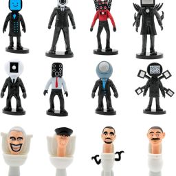 skibidi toilet toy 12 pcs set Titan TV Man, Cameraman, Speaker Man scary toys-17