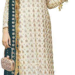 Semi Stitched Georgette Salwar Suit Material Embroidered-image-70