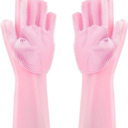 The Multifunctional washing Glove – Silicone Scrubbing Kitchen & Household Use Wet and Dry Glove Set-image-55