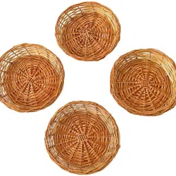 Bamboo Round Basket For Roti Dry fruit chocolate Packing Basket Multipurpose Storage Basket-18