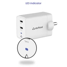 stuffcool Neo 67W Type C 2-Port Fast Charger (Adapter Only, Auto Detect IC, White) image 5