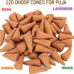 Incense Dhoop Cones Pack of 120 Cones With 4 Fragrances Lavender, Rose, Sandal Dhoop-image-58