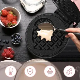 Non-Stick Perfect Breakfast, Dessert, Waffles, PanCakes, Panini & Snacks Machine Waffle Maker-picture-12