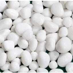 1 Kg unpolished White Pebbles Stones for Plant pots, Aquarium/Fish Tank Polished Angular Sandstone Pebbles-64