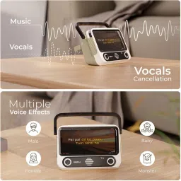 xech Karaoke Bluetooth Speaker with dual mic Wireless Mic, 8Hrs Playtime Type C [KTV] 5 W Bluetooth Party Speaker image 4