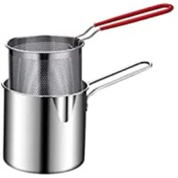 Stainless Steel Deep Fryer Pot Pan with Universal Deep Bakset (Silver,Pack of 1) Air Fryer-image-61