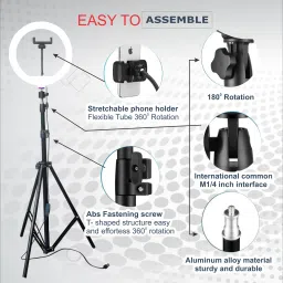 airtech Mobile light for best video chatting experience 10 dimmable light mode Ringstand Ring Flash image 4