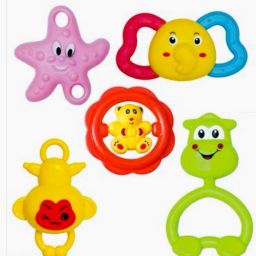Colourful Attractive Rattles Set of 5 For New Born Baby Rattle-26