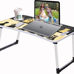 a v creation Foldable multipurpose Table Wood Portable Laptop Table image 3