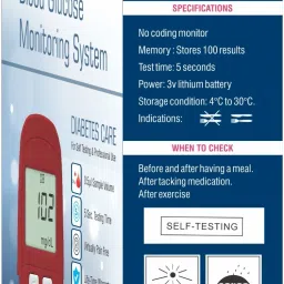 nanz comfort Blood Glucose Monitoring System ,One Lancing Device, Lancet and Test Strip Glucometer image 3