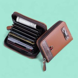 Men & Women Casual, Formal Brown Genuine Leather RFID Card Holder-image-96
