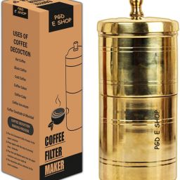 Traditional Brass coffee filter | South Indian Drip Style Decoction Liquid Maker 4 Cups Coffee Maker-11