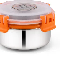 Stainless steel lock n lock orange color containers 325 Ml set of 1 Containers Lunch Box-image-101